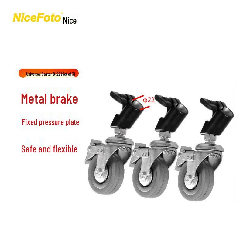 7NICE B-22 Supporto per Luce Fotografica con Ruote Mobili Stabili