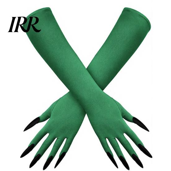 Elastic Polyester Costume Gloves 1 Pair Halloween Ghost Claw Gloves, Long Fingernail Witch Outfit Essentials Accessory, Dark Party Performance