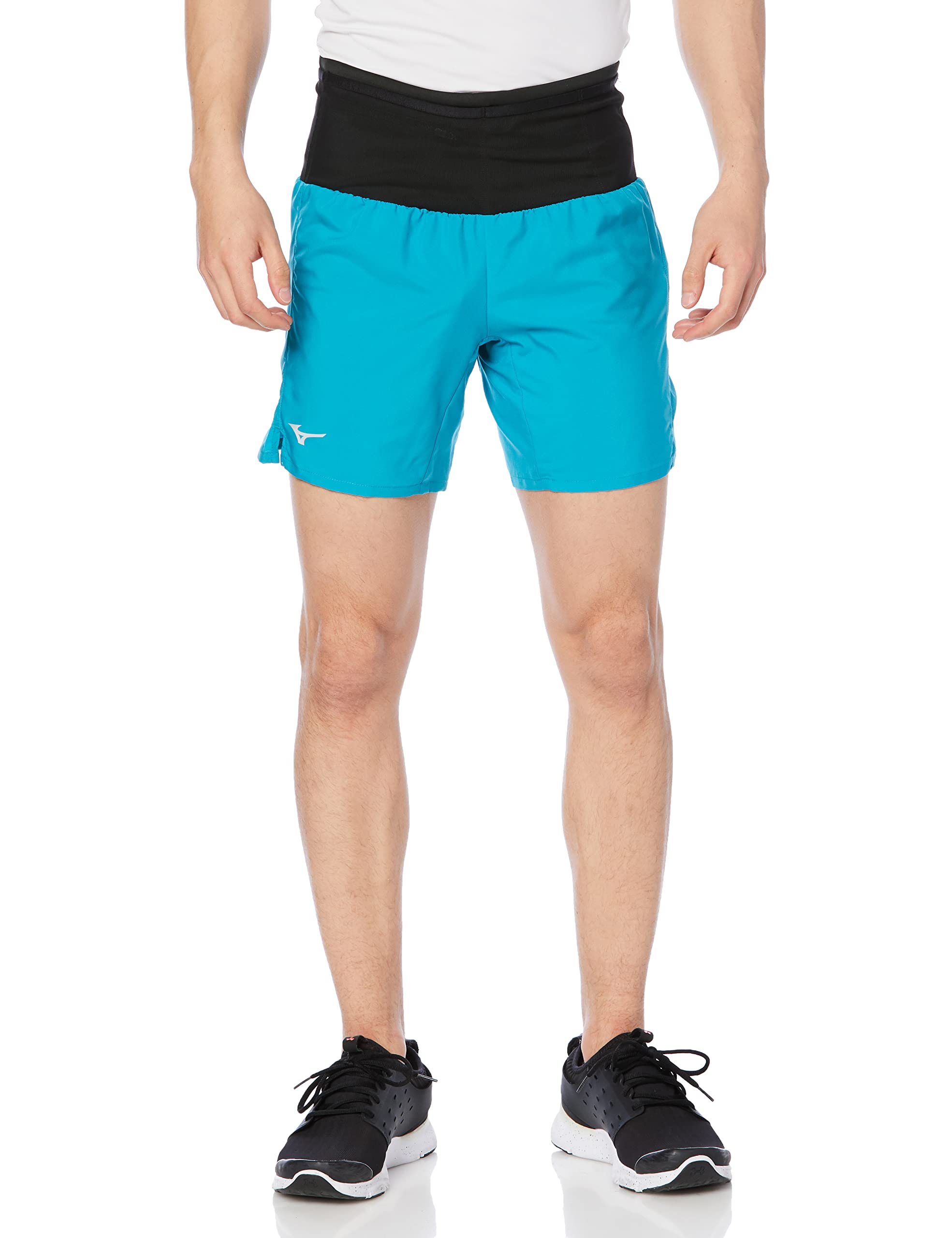 

Mizuno Running Wear Dry Shorts with Algiers Blue Size Small Multi-Pocket 360-Degree Pockets, Unisex, (J2MB1550),