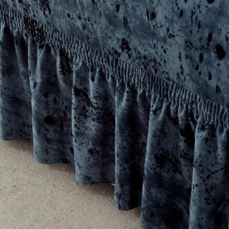 Modern Atmosphere Feeling Skirt Edge Sofa Cover Fabric Full Coverage Elastic Sofa Cover Sofa Anti-skid  Dustproof Cover