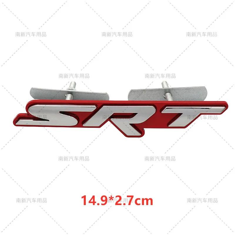 3D Metal SRT Grill Badge Emblem Car Stickers For Charger Ram Viper Magnum Caliber Journey Car Styling Auto Accessories