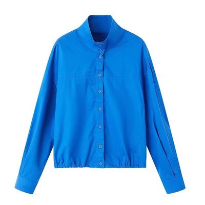 Stand-collar Casual Jacket for Women In Spring and Autumn New Slacky Small Button Jacket Top