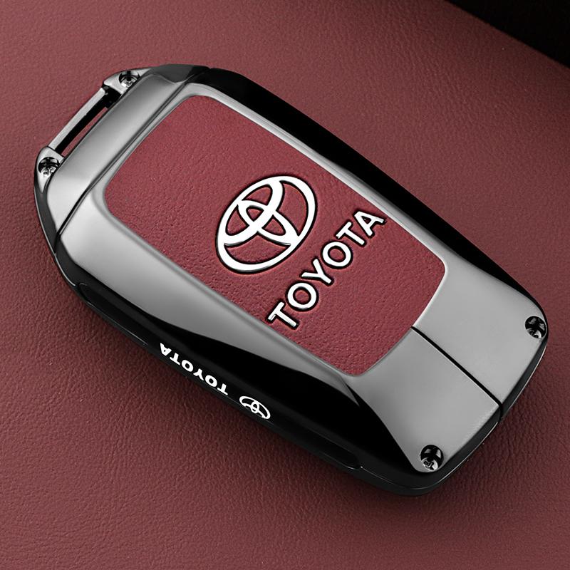 BAXL9 Zinc Alloy Car Key Cover Case For Toyota RAV4 Highland Coralla Hilux Fortuner Land Cruiser Camry Crown Keychain Accessories