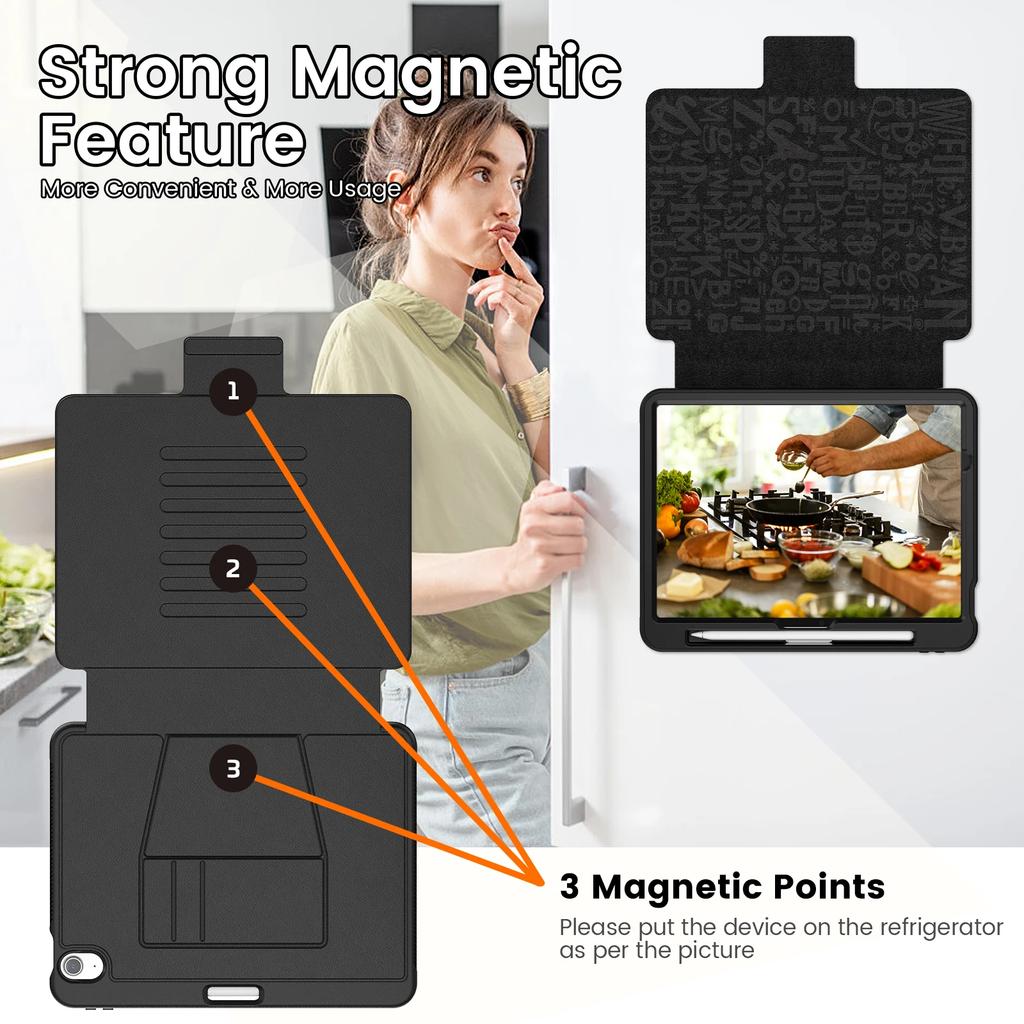 Case for IPad Air 11 13 2024 Rugged Full Body Protection PU and Plastic Hybrid Combo Cover for IPad Pro 11 13 Inch