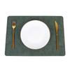 Nordic Minimalist Double-Sided Leather Placemat - Creative PU, Waterproof, Heat-Resistant.