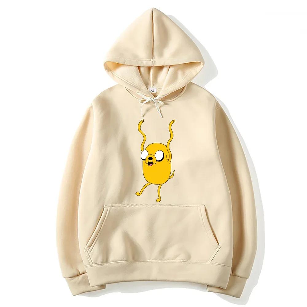 Adventure Time Animation TV Series Jake Cartoon Pattern Pullover for Men and Women Harajuku Fashion Street Harajuku