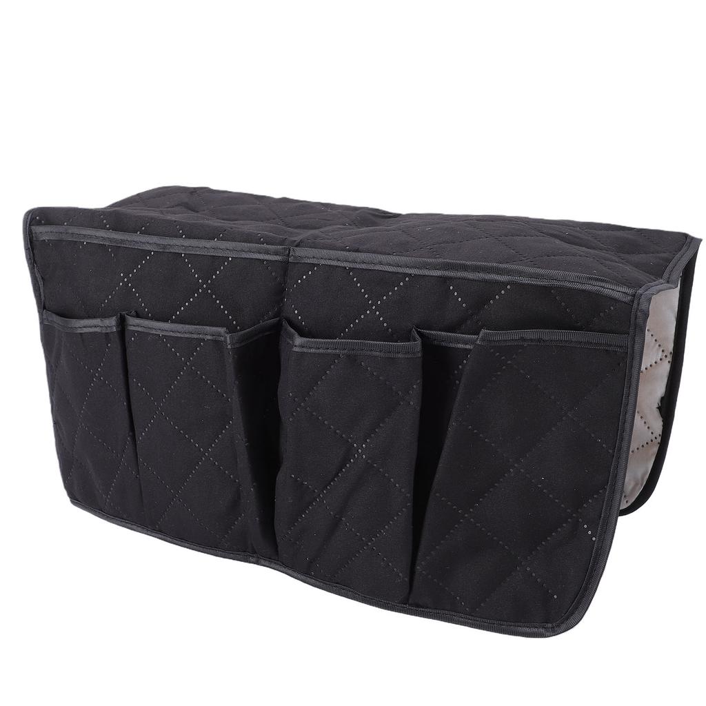 Sofa Arm Organizer 14 Pockets Multifunctional Peach Skin Fabric Couch Armchair Bedside Storage Pocket