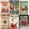 Vintage Iron Signs  Merry Christmas Tree Poster  Metal Plaque Bakery Candy Shop Home Wall Decor
