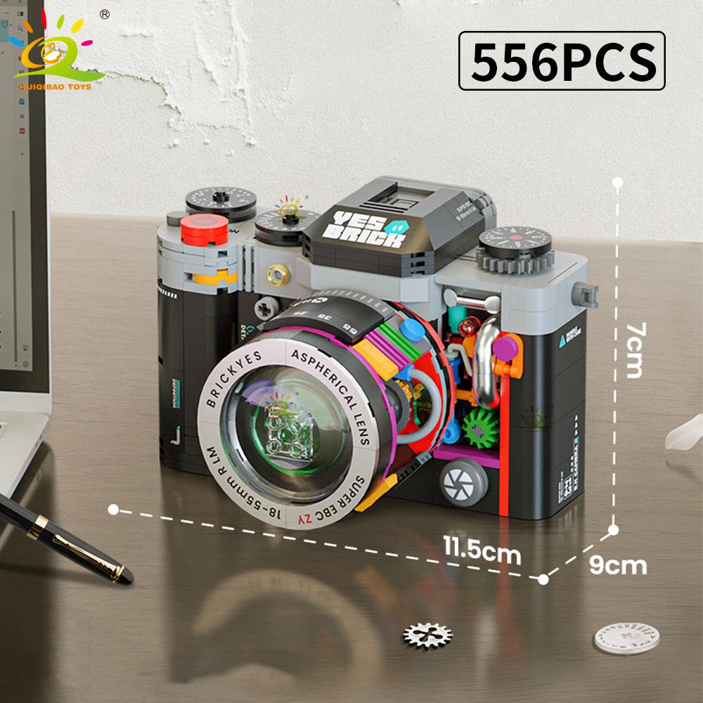Non-Toxic Simulation Retro Camera Model Micro Building Blocks Mini Bricks Assemble Children Toys Desk Home Decoration Kids Gift