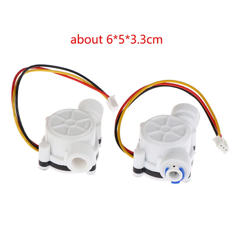 Hot Sale White PE Flow Sensor Series Digital Liquid Flow Sensor YF S401 S402 G3/4 G1/2 Hall Effect Inline Meter For RO Machine