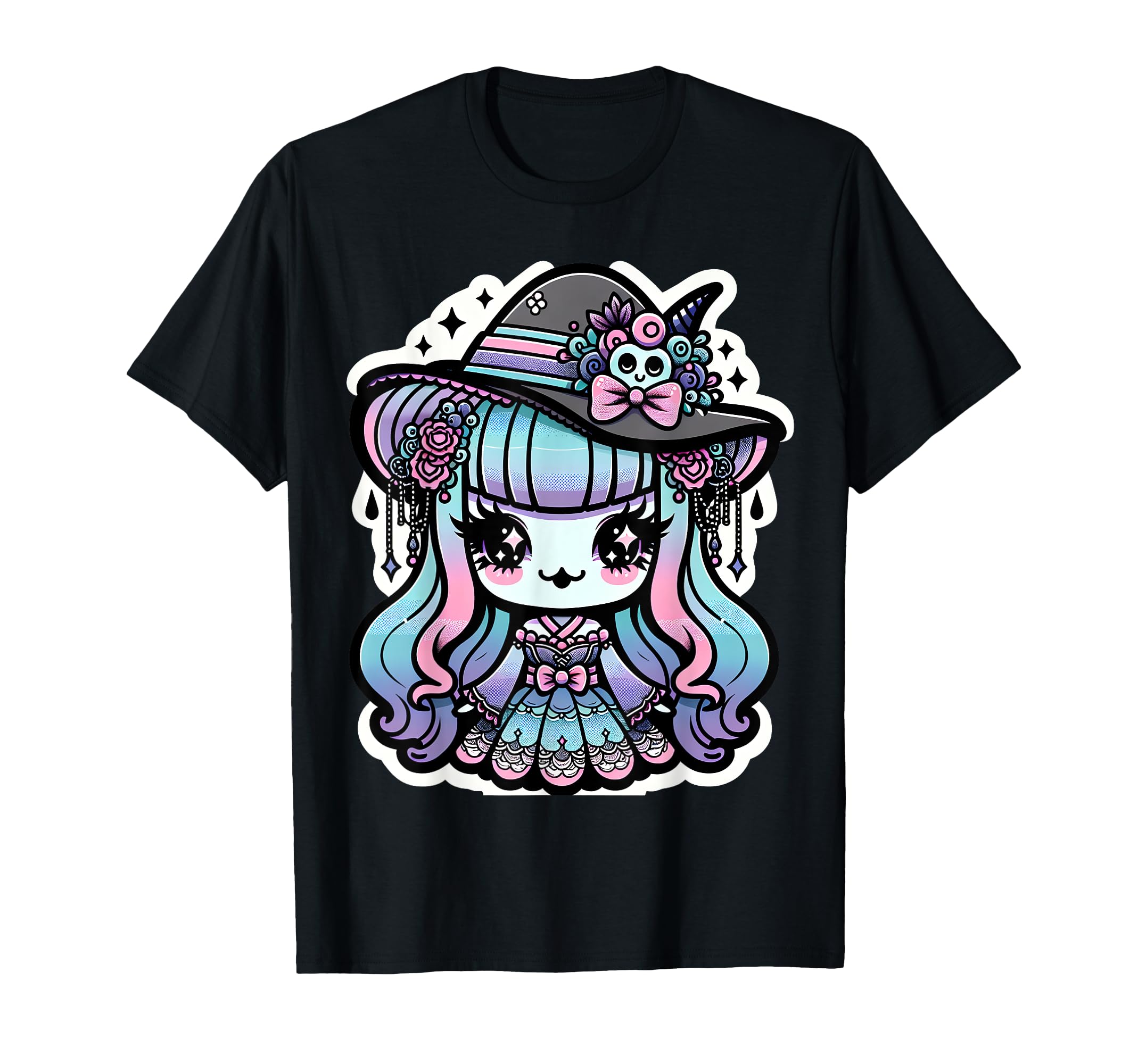 

Футболка в японском стиле Goth Geisha Kawaii Pastel чёрный