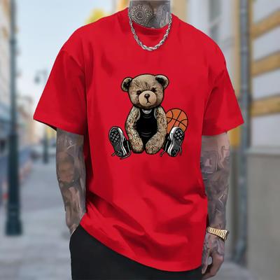 New Summer Men's Fashion T-shirt Personality Basketball Cubs Printed Men's T-shirt Top