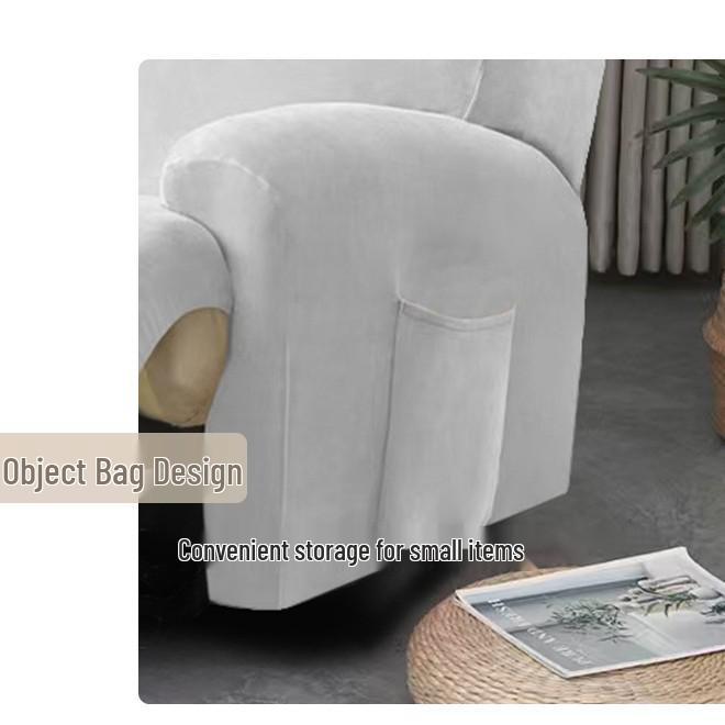 Silver Fox Velvet Elastic Split Sofa Cover - Chewy Collection