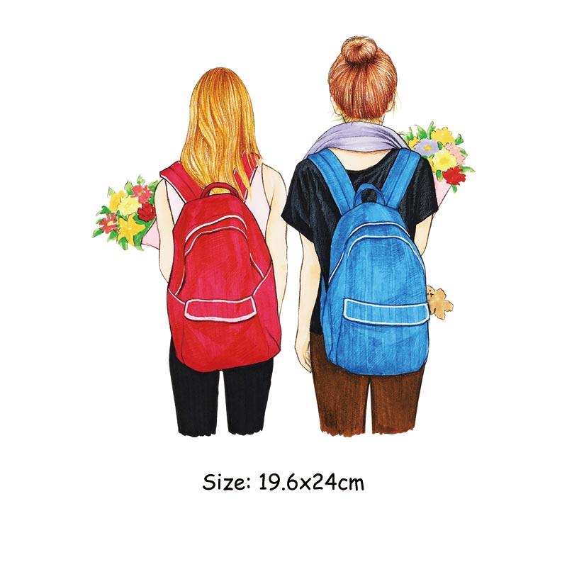 

Новый дизайн, моющиеся железные накладки, термопереносные наклейки для футболок, джинсов, студенческие наклейки, сделай сам, сделай сам 19.5x20.5cm