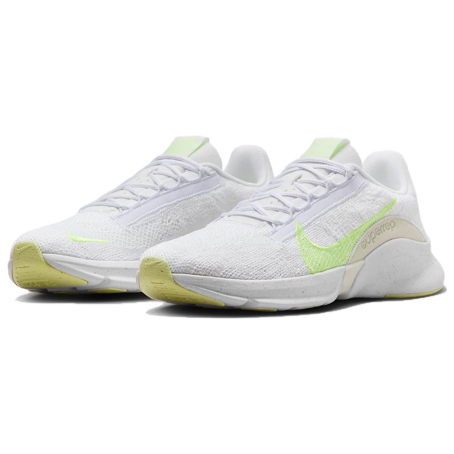 Женские кроссовки Nike SuperRep Go 3 Flyknit Next Nature White Lime Blast — фото 3