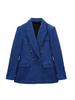 European and American women's clothing textured double-breasted blazer autumn and winter new fashion casual top
