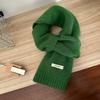 Pure Wool & Cashmere Knit Scarf — Korean Style, Versatile, Warm, Solid Color (Unisex/Couple's Style) CLE