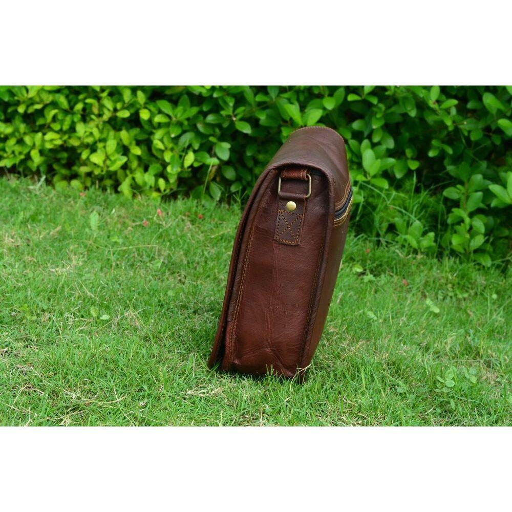 Винтажная сумка через плечо из натуральной кожи из натуральной козьей кожи размером 11 — фото 5