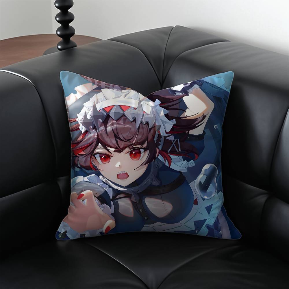 

Игра Zenless Zone Zero Эллен Джо Наволочка Наволочка против пылевых клещей Невидимая молния Шелковистый короткий плюш Чехол для подушки-диванной подушки 12x12Inch