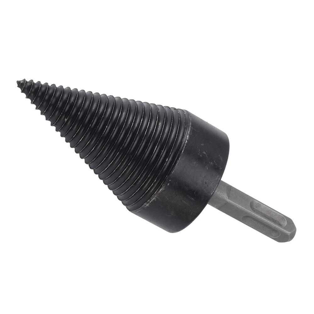 Schwarzer Brennholzspalter Hochkohlenstoffstahl Brennholzspalter Set Holzspaltkegel Bit