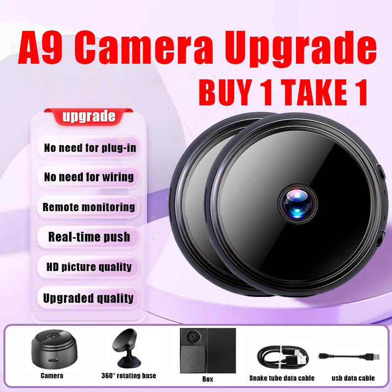 Original A9 mini camera CCTV Camera Connect To Cellphone With Voice 1080P HD Webcam Mini IP Camera 360°clear night vision cctv camera no need