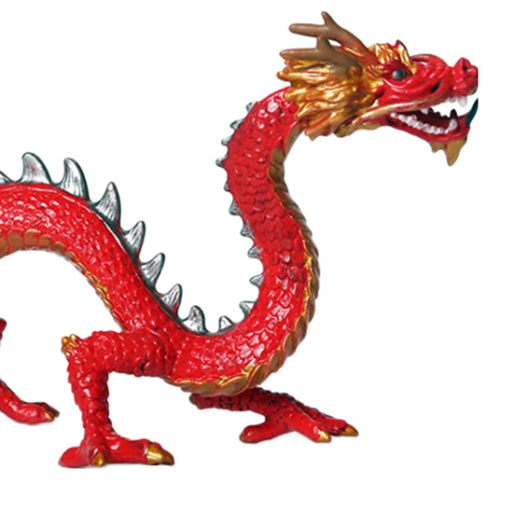 Mini Dragon Toys Miniature,Plastic Chinese Figures Toy, Party Favors Toy for Boys Kids