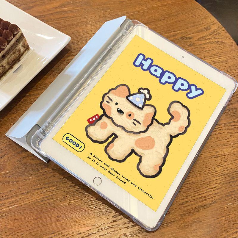 Für iPad Air6 Hülle Süßes Hundemuster iPad Dreifach gefaltete Smart Hülle für iPad 2022 10th Air4 Air5 10.9 Air3/Pro2017 10.5 mit Bleistifthalter