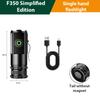 Kraftig Mini EDC LED-lommelykt 2000LM Super Bright nøkkelringlys USB oppladbar lommelykt campinglykt med strømindikator