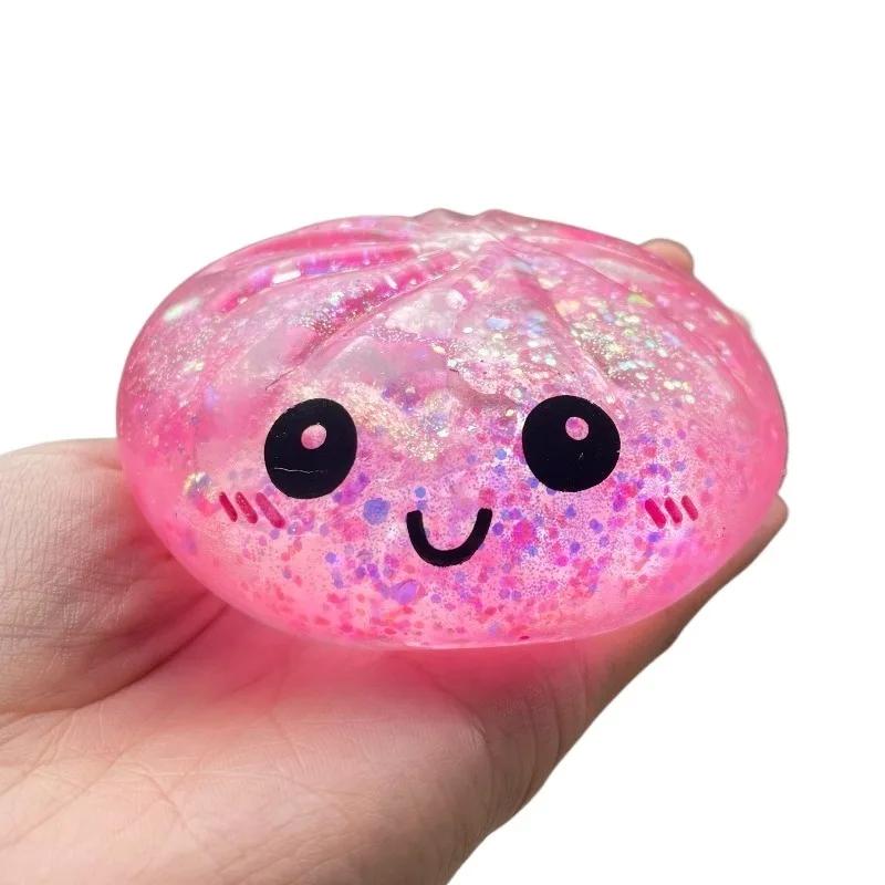 Random Colorsimulation Flash Dumpling Pressure Ball Fidget Squishes Squishy Maltose Dough Ball Decompression Fidget Toy Fun Crea