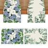 Placemat Convenient Anti-Scalding Washable Table Mat Hydrangea Table Scarf Bowl Mat Placemat Dining Room Decor