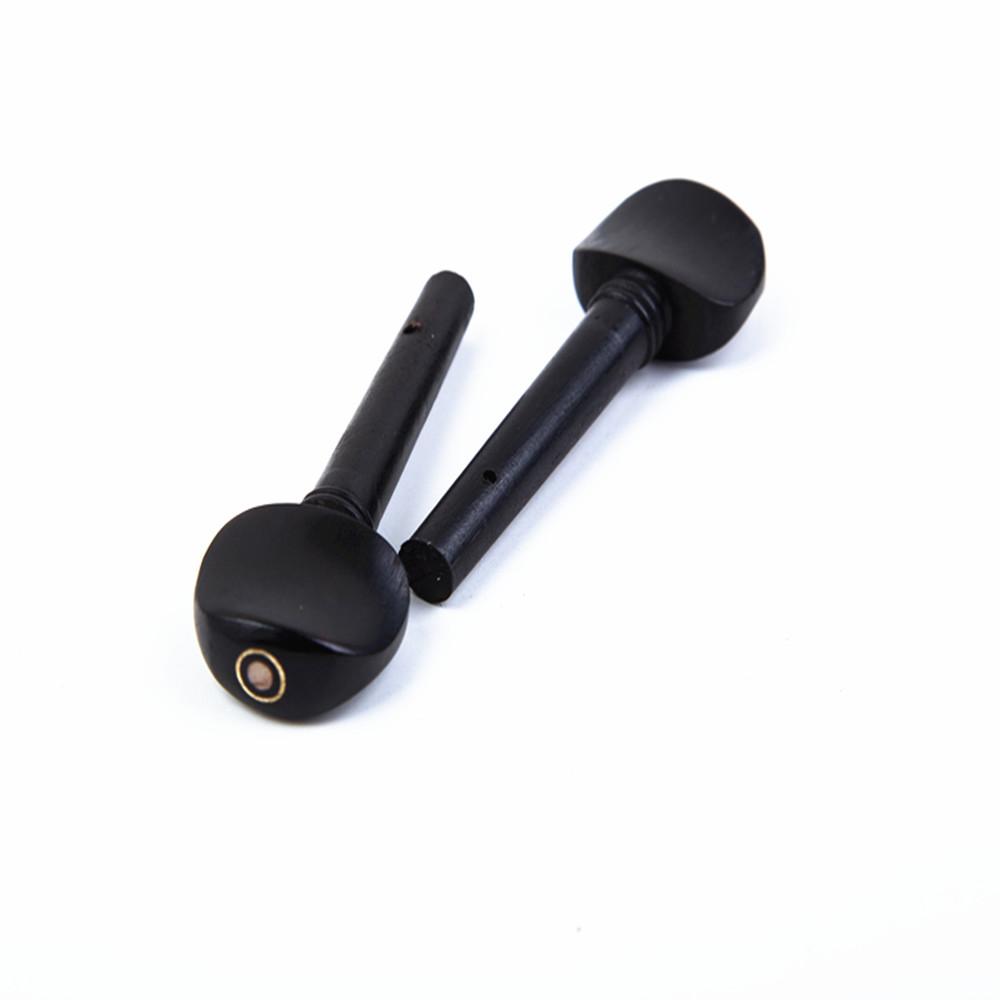 4 Pcs 4/4 Size Ebony Wooden Violin Fiddle Tuning Pegs Replacement Tool