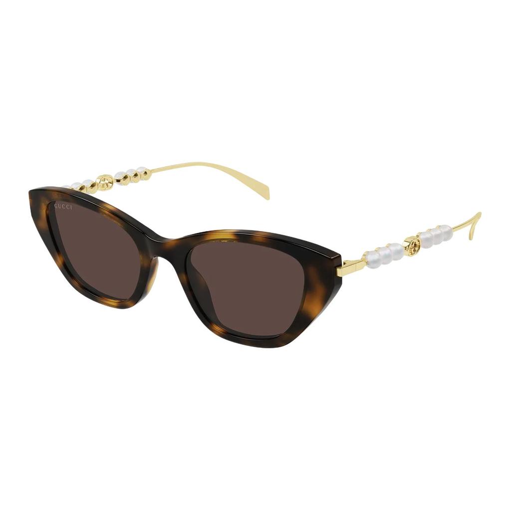 Gucci Logo Recycled Acetate Cat Eye Sunglasses Women Sunglasses Tortoiseshell GG1968S-003