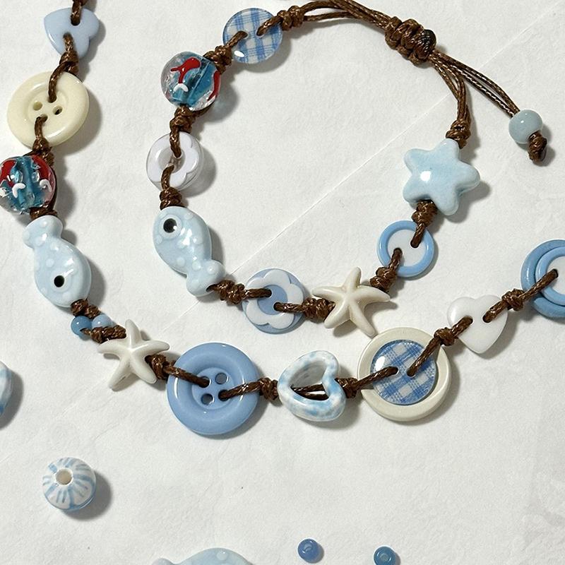 Keramik Boho Fisch Stern Perlen Gewebte Armbänder Temperament Feiertagsstil Schmuckzubehör