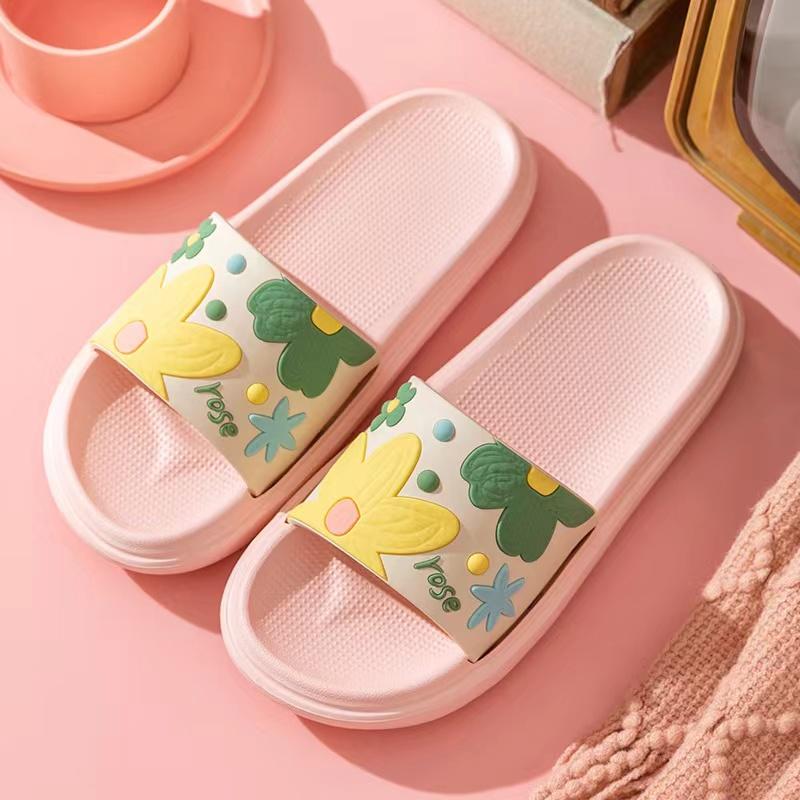 

Candy Color Thick Platform Slippers Women Indoor Bathroom Slipper Soft EVA Anti-slip Home Floor Slides Ladies Summer Shoes 40-41 жовтий