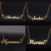Angel Wings DIY Personalized Name Necklace For Women Stainless Steel Custom Elegant Exquisite Girls Birthday Jewelry Best Gift