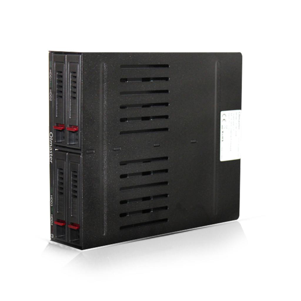 HE-2006 4x2,5 Zoll Schächte Sata Internes Rack Festplatte für Gehäuse HDD SSD Mobiles Gehäuse Abdeckung mit LED-Anzeige