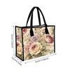 Vintage Rose Print Tote Bag for Women Casual Daily Use Fashion Large Capacity Handbag for Shopping Travel Work 