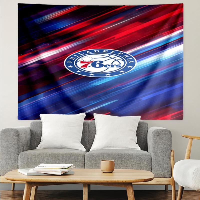 76ers Basketball Team Quick-Dry Tapestry Hanging for Bedroom,Livingroom, Playroom,Decor Art Room Wall Tapestry Holiday and Birthday Gifts
