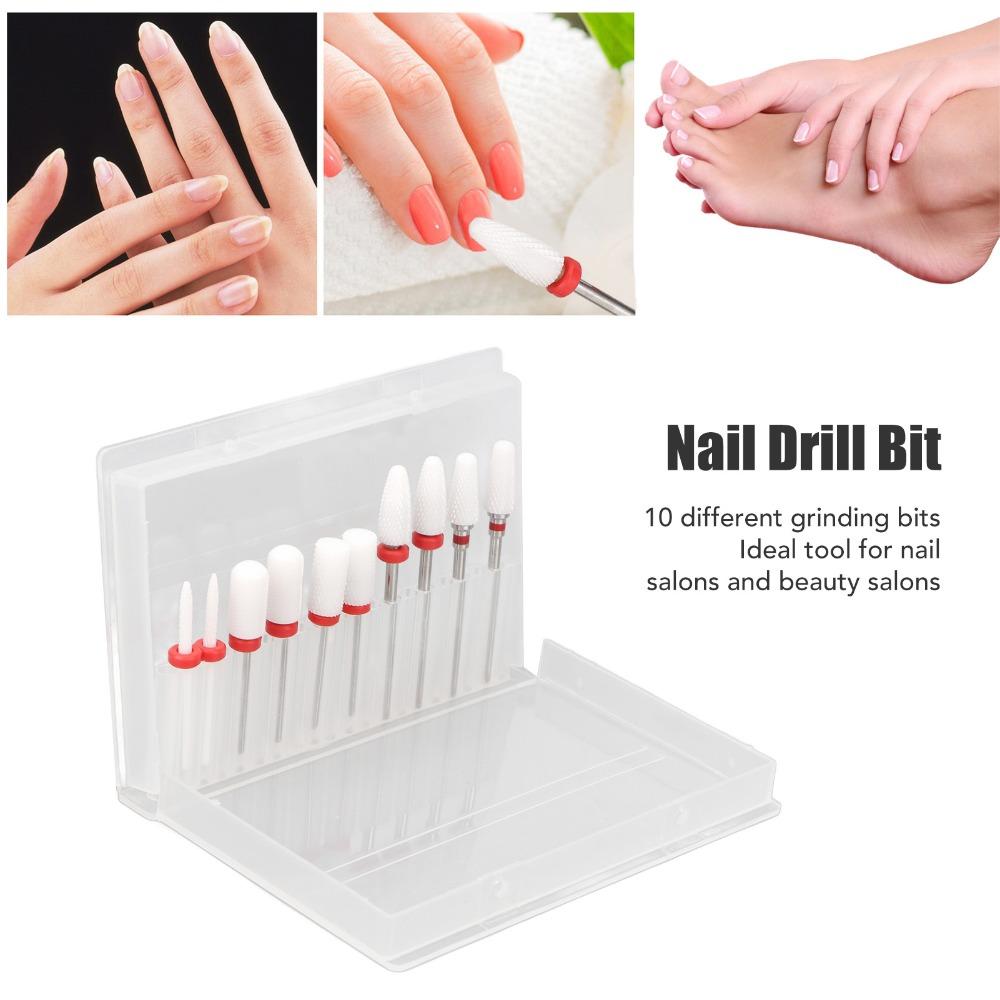 10pcs 3/32 Inch Standard Shank Nail Glue Removal Bits  Practical For Salon And Home Manicure