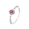 S925 Sterling Silver Micro-Paved Colored Zircon Ring - Fresh, Exquisite, Thin Japanese Style, Influencer Favorite.