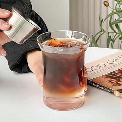 Filiżanka do kawy Zakręcone kubki do latte Gospodarstwo domowe Szklane naczynia do napojów Sok Mleko Prosty kubek Przezroczyste butelki na wodę Szklane kubki Naczynia do kawy