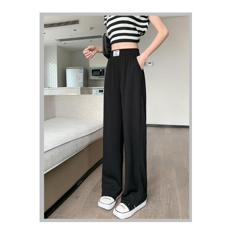 Spring and Summer Thin High-waist Baggy Casual Pants for Women Large Size Straight Pants for Women Floor Pants for Women