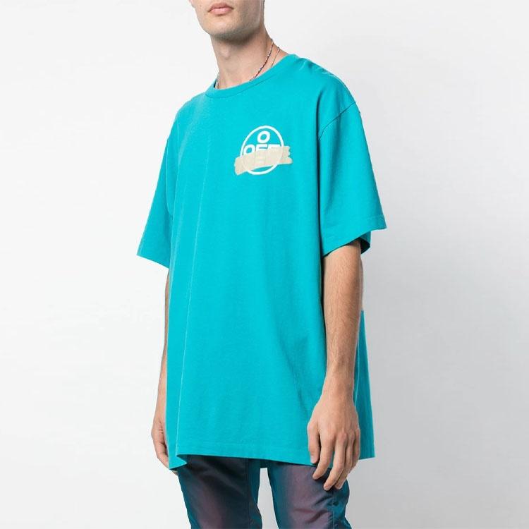 Off-White SS20 Diagonal Arrows Tape T-Shirt 'Blue' Men's OMAA038R201850023948