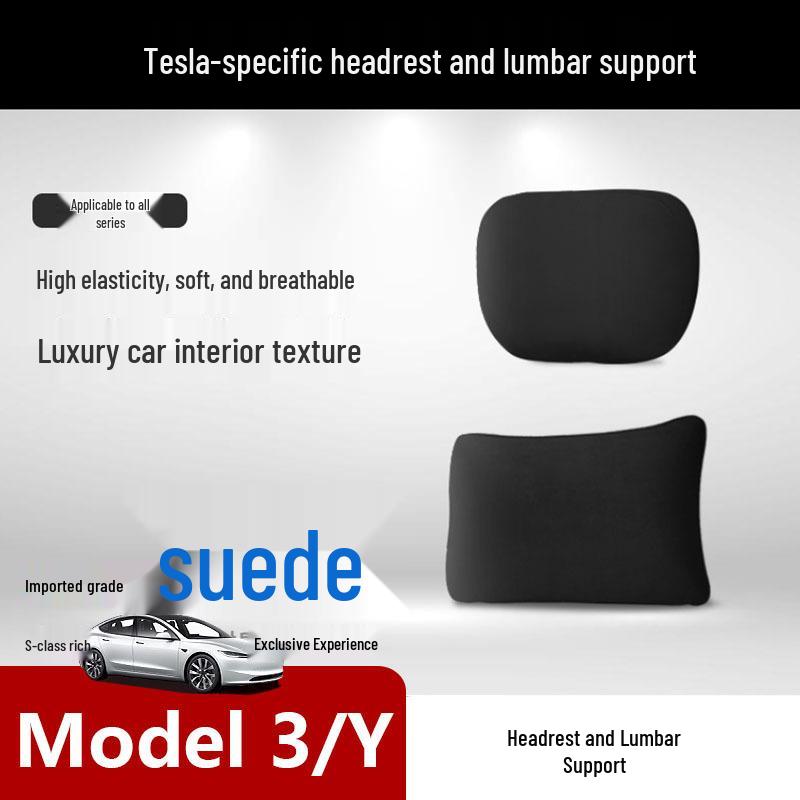 Tesla Model Y/3 Headrest and Lumbar Support Pillow Set