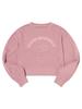 KIRSH Pigment Dyed Arch Cherry Crop Sweatshirt [Pink]
