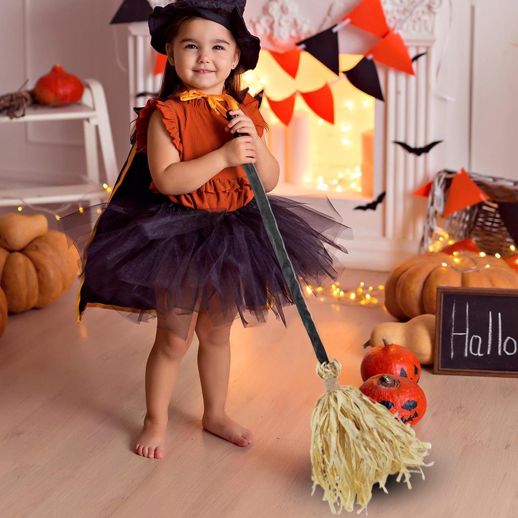 Halloweenowa Magiczna Miotła Straszna Świecąca Ruchoma Miotła Miotła Wiedźmy Rekwizyty Imprezowe Dekoracje Halloweenowe Z Dźwiękiem Światłem