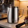 SIMELO Coffee Art Latte Art Pitcher, 304 Stainless Steel Pointed Spout Coffee Cup, Milk Frother Cup, 600ML with Scale