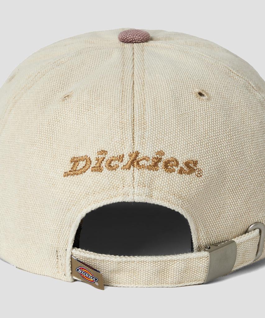 DICKIES Big Logo Washed Ball Cap Cream/Burgundy