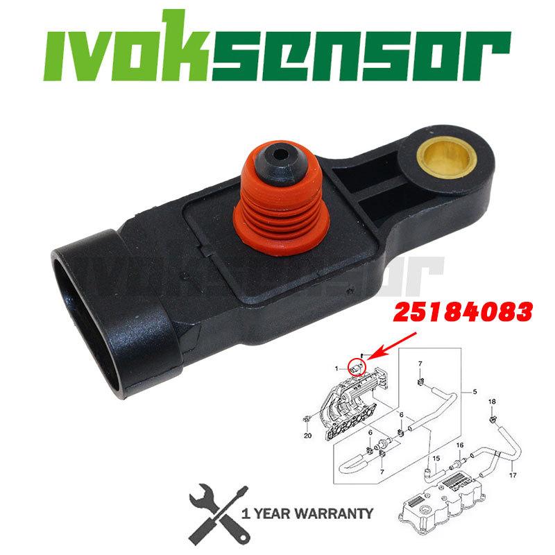 

96325870 Manifold Absolute Pressure MAP Sensor Fits Chevrolet Fits Spark, Aveo, Matiz daewoo Kalos 05-06 25184083