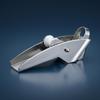 Marine Hardware Silver-Polished Double-Roller Anchor Bracket Mounting Holes
